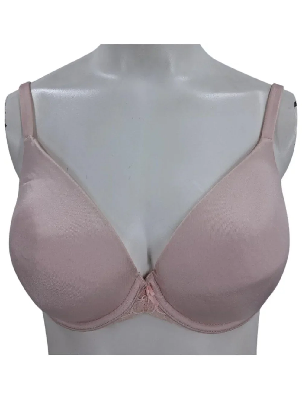 Victorias Secret Angels Full Coverage Underwire Bra Size 34DD Pale Pink Lace